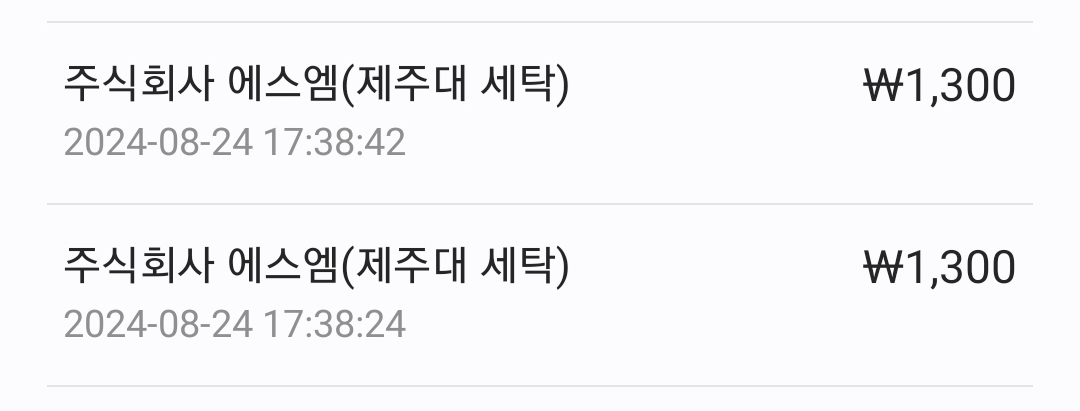 건조기 이중결제